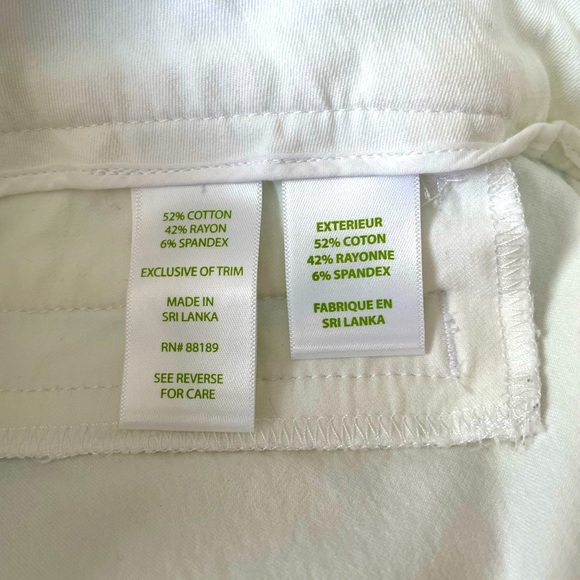 Low Rise Lilly Pulitzer Ankle Crop Pants White Resort Size 00 - Picture 6 of 6